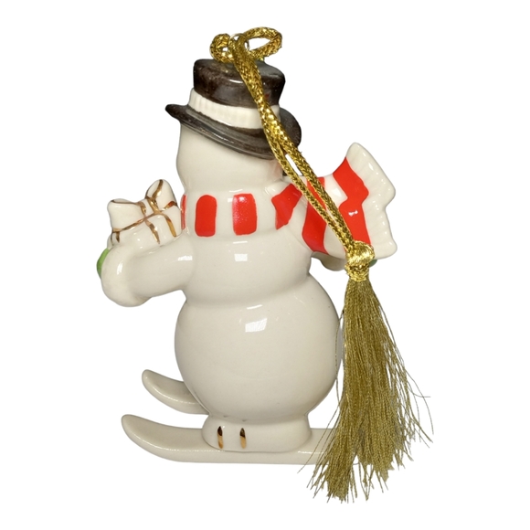 Lenox Snowman Ornament Skiing Very Merry Christmas Porcelain - Picture 5 of 8